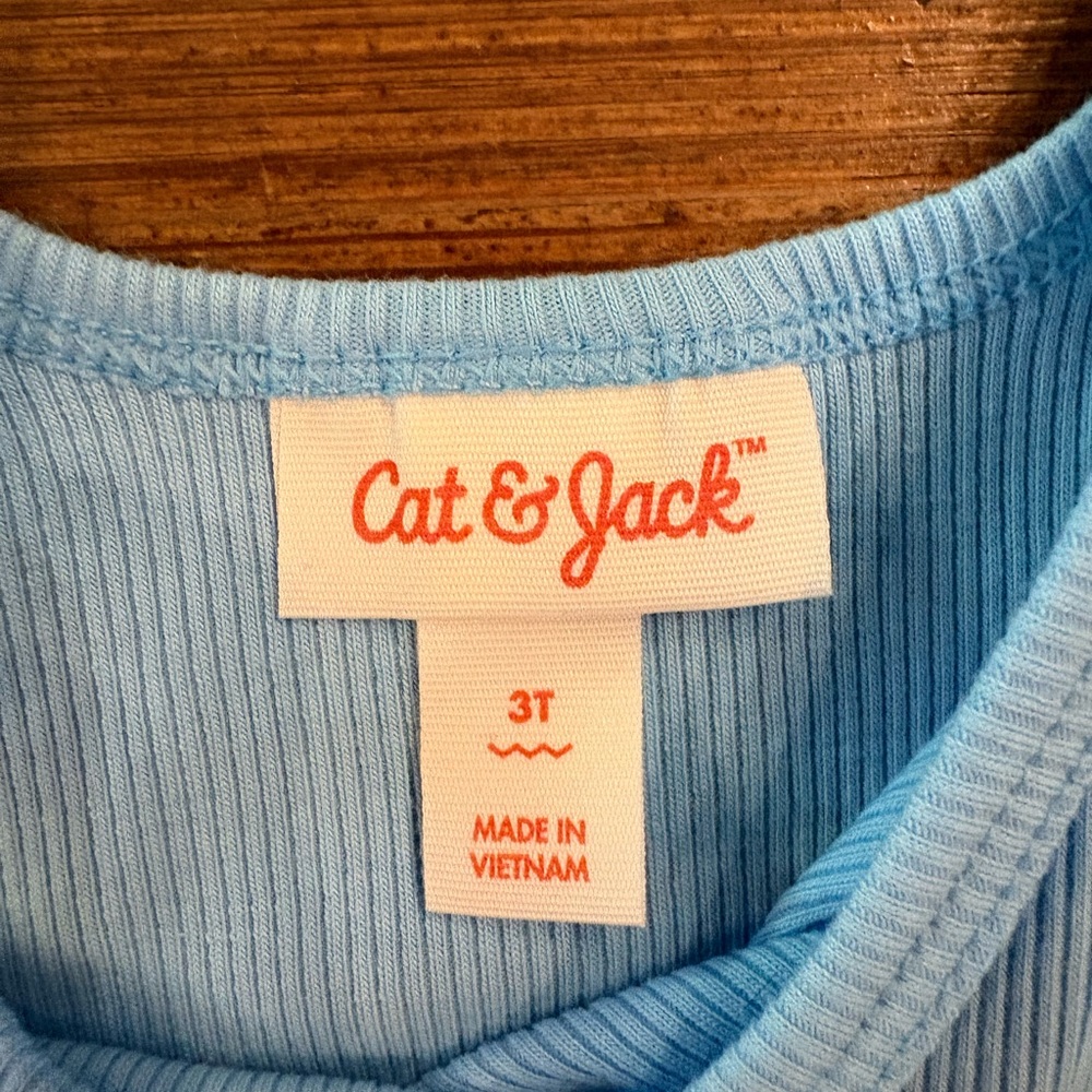 Cat & Jack Girls' Sleeveless Knit Dress - Pink, Light Blue, Green Floral - Picture 6 of 11